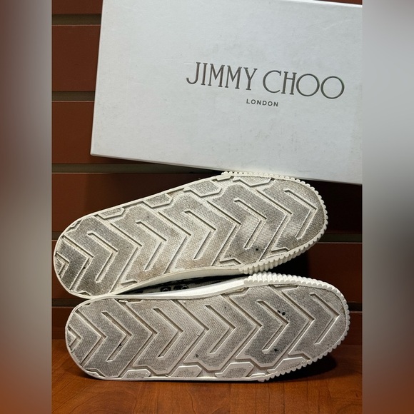 Jimmy Choo Brown and White Sneakers with Leopard Print - Picture 11 of 16